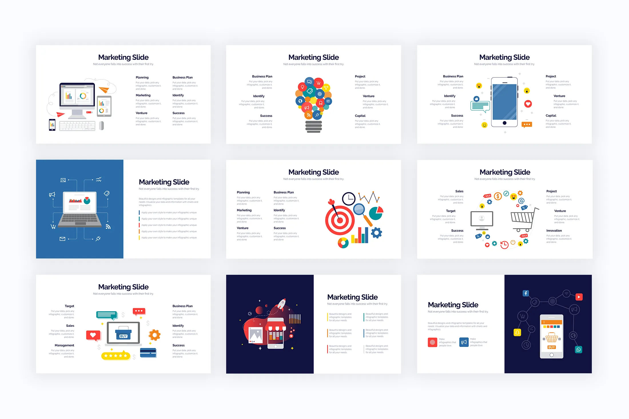 Marketing Google Slides Infographics