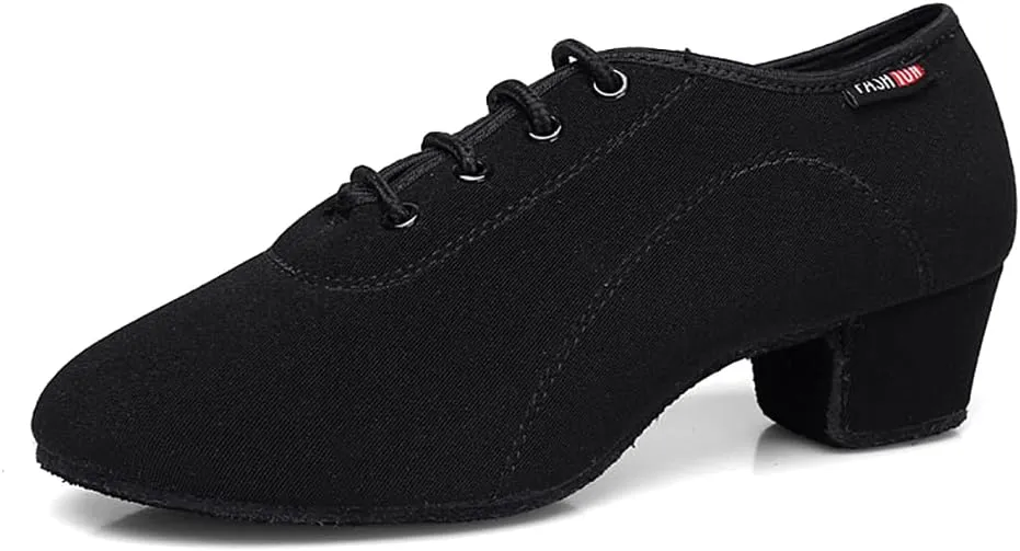 Mens Boys Latin Dance Shoes Lace-up Ballroom Shoes Tango Waltz Salsa Professional Modern Dance Performance Shoes