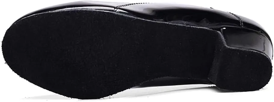 Mens Boys Latin Dance Shoes Lace-up Ballroom Shoes Tango Waltz Salsa Professional Modern Dance Performance Shoes