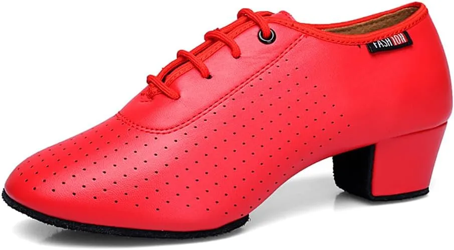 Mens Boys Latin Dance Shoes Lace-up Ballroom Shoes Tango Waltz Salsa Professional Modern Dance Performance Shoes