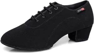Mens Boys Latin Dance Shoes Lace-up Ballroom Shoes Tango Waltz Salsa Professional Modern Dance Performance Shoes