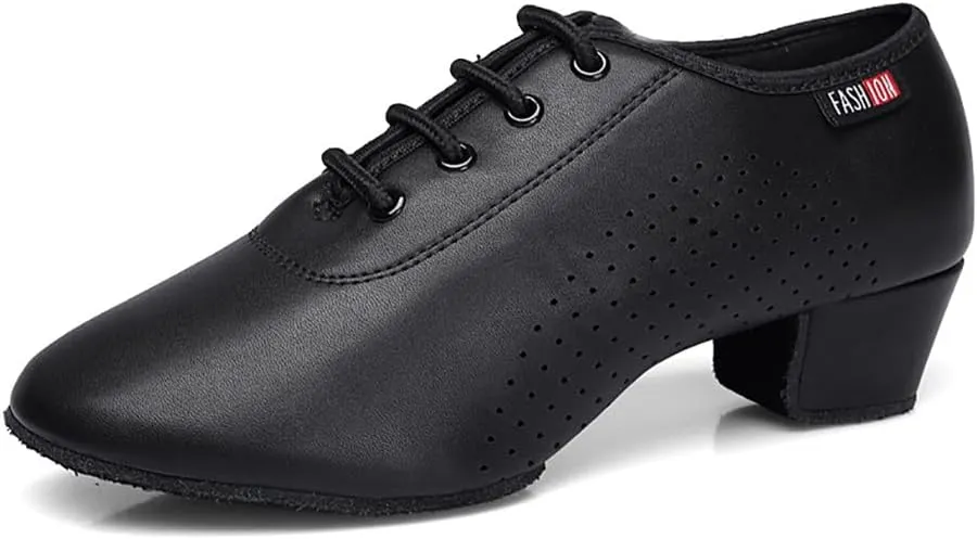 Mens Boys Latin Dance Shoes Lace-up Ballroom Shoes Tango Waltz Salsa Professional Modern Dance Performance Shoes