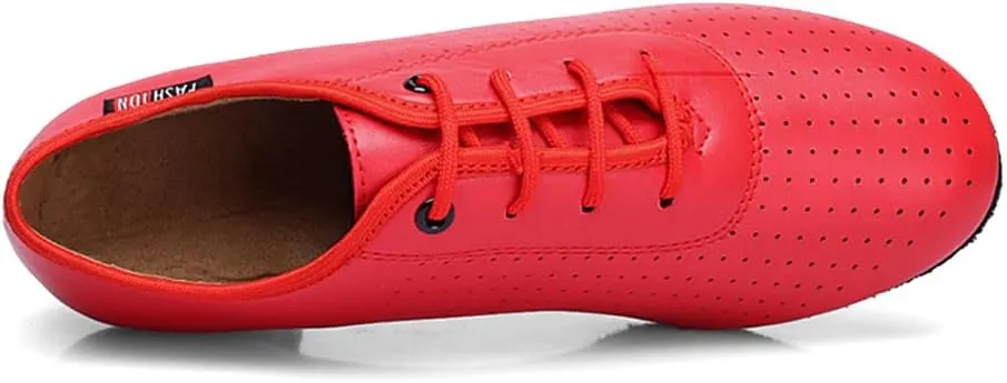 Mens Boys Latin Dance Shoes Lace-up Ballroom Shoes Tango Waltz Salsa Professional Modern Dance Performance Shoes