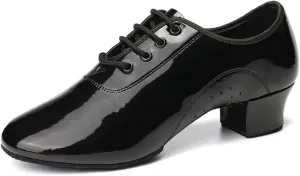 Men's Latin Dance Shoes Lace-up Boys Ballroom Shoes Tango Waltz Salsa Modern Dance Performance Professional Shoes