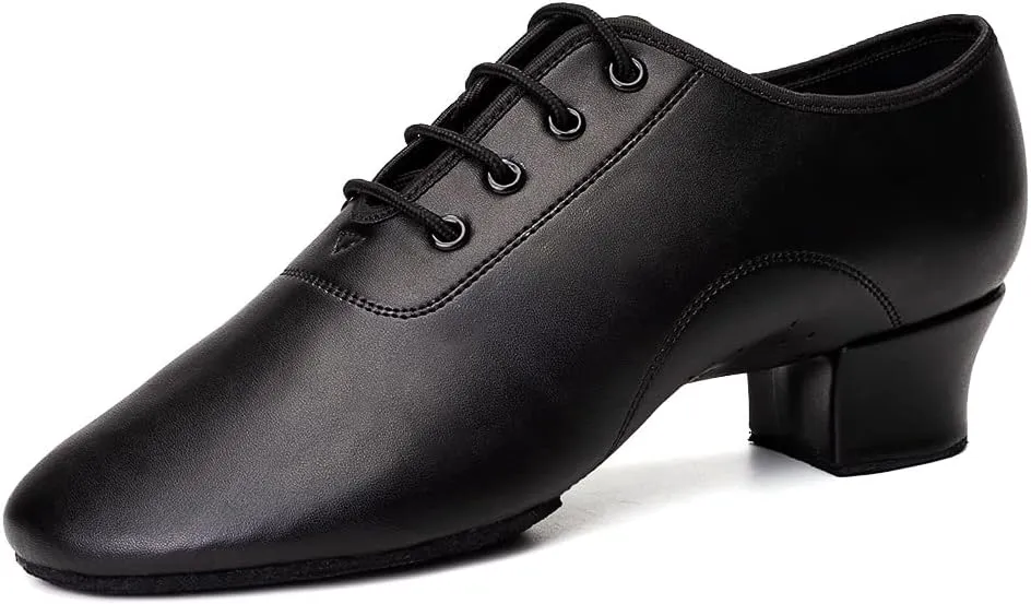 Men's Latin Dance Shoes Lace-up Boys Ballroom Shoes Tango Waltz Salsa Modern Dance Performance Professional Shoes