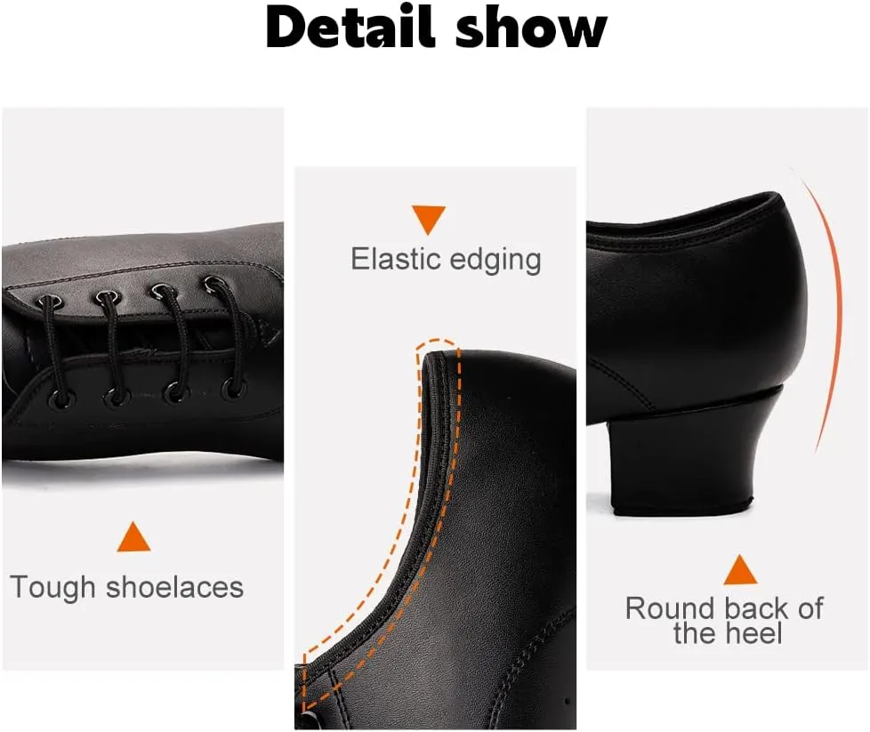 Men's Latin Dance Shoes Lace-up Boys Ballroom Shoes Tango Waltz Salsa Modern Dance Performance Professional Shoes