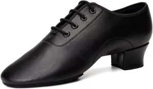 Men's Latin Dance Shoes Lace-up Boys Ballroom Shoes Tango Waltz Salsa Modern Dance Performance Professional Shoes