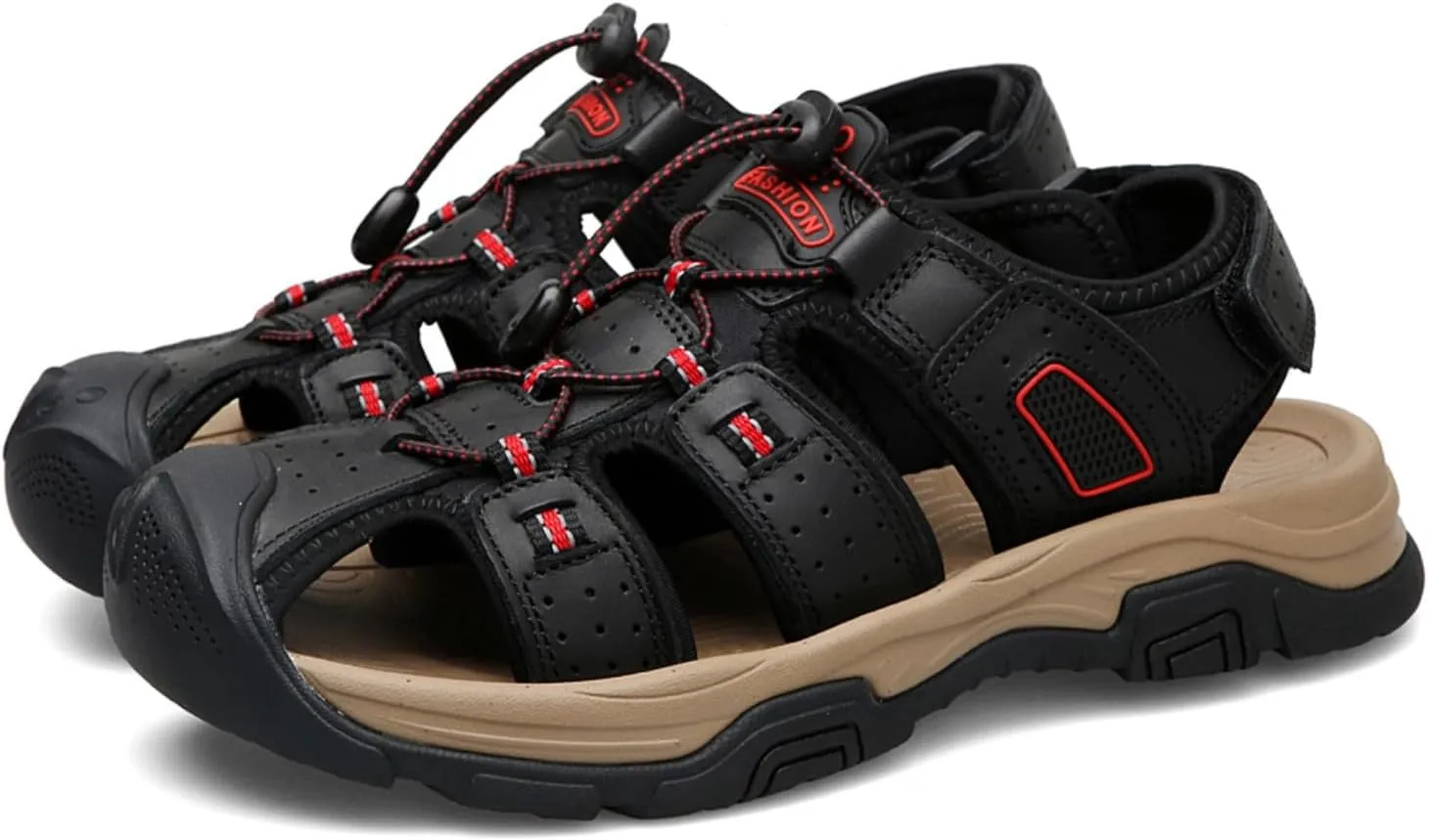 Mens Sandals Athletic Hiking Sandals Closed Toe Anti Slip Outdoor Waterproof Walking Water Shoes
