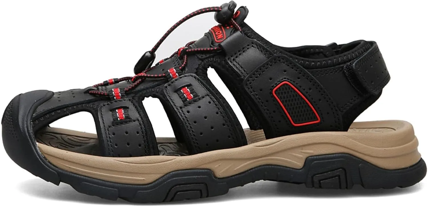 Mens Sandals Athletic Hiking Sandals Closed Toe Anti Slip Outdoor Waterproof Walking Water Shoes