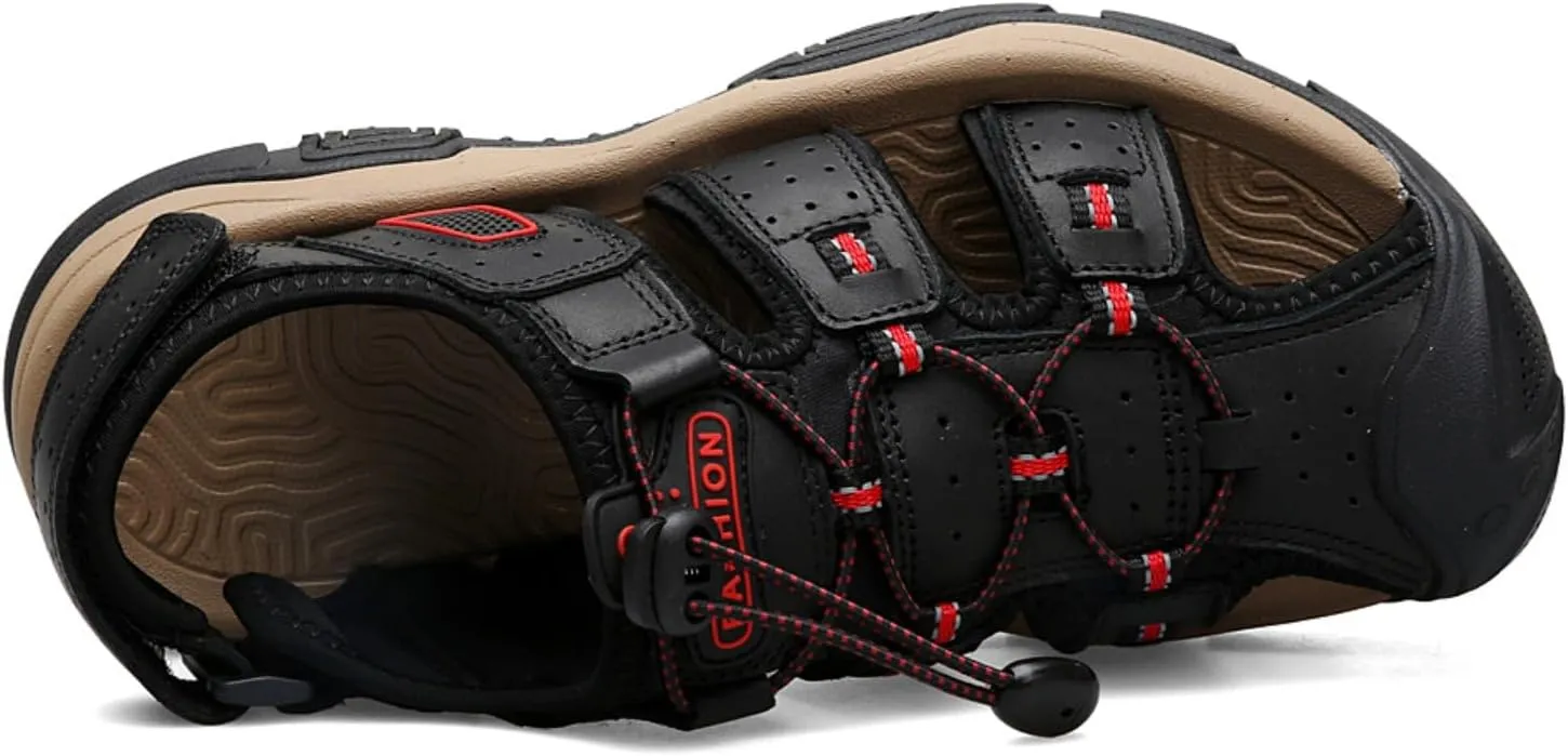 Mens Sandals Athletic Hiking Sandals Closed Toe Anti Slip Outdoor Waterproof Walking Water Shoes