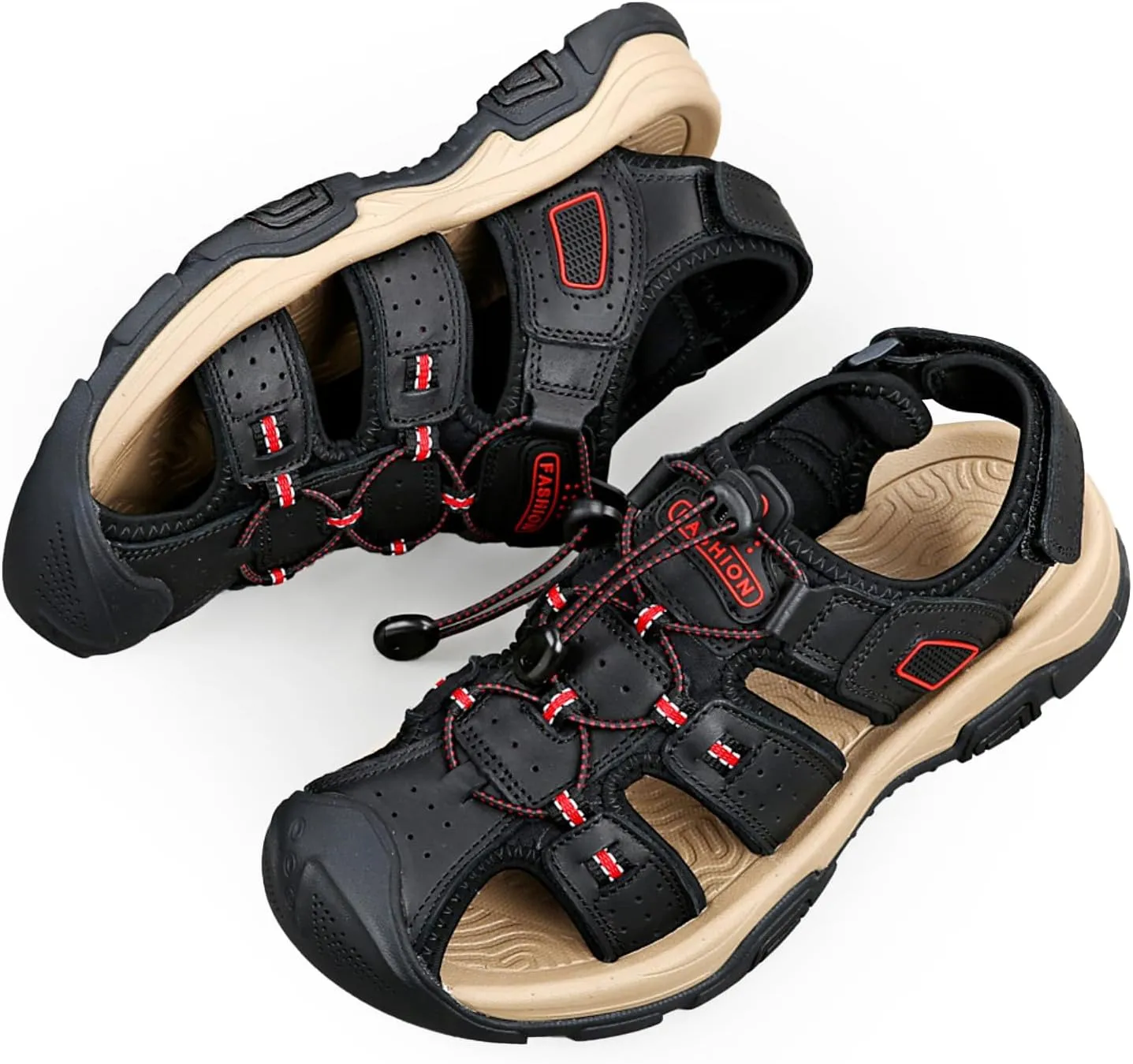 Mens Sandals Athletic Hiking Sandals Closed Toe Anti Slip Outdoor Waterproof Walking Water Shoes