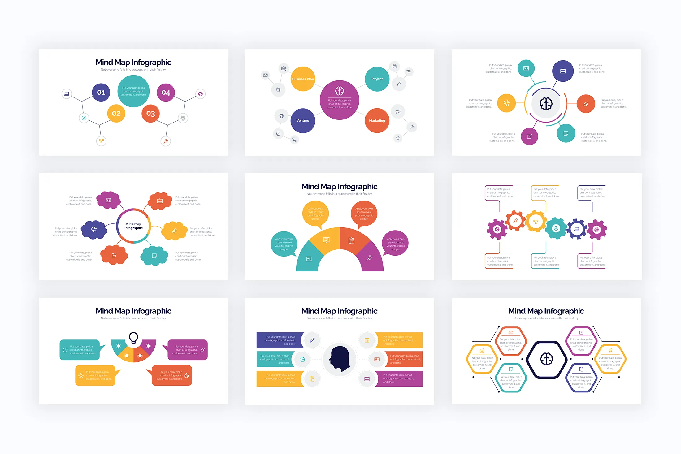 Mind Map Illustrator Infographics