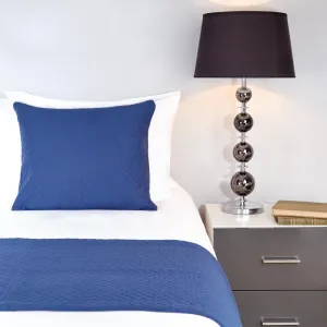 Mitre Essentials Quilted Waffle Bed Runner Denim Super King - HN868