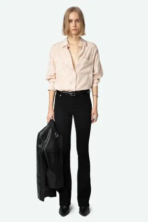 Morning Silk Jacquard Shirt Sweet