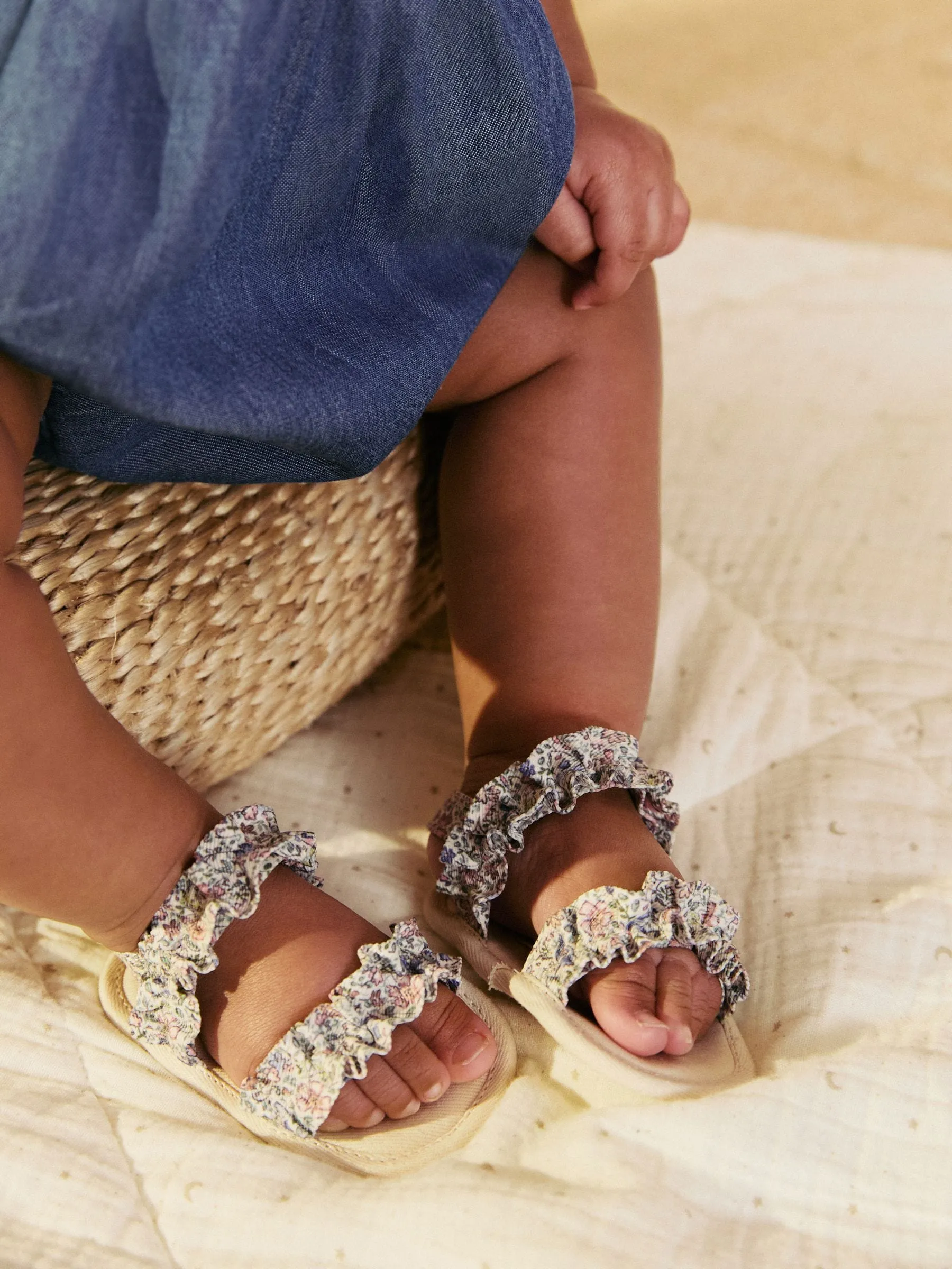 Multi Floral Baby Sandals (0-24mths)