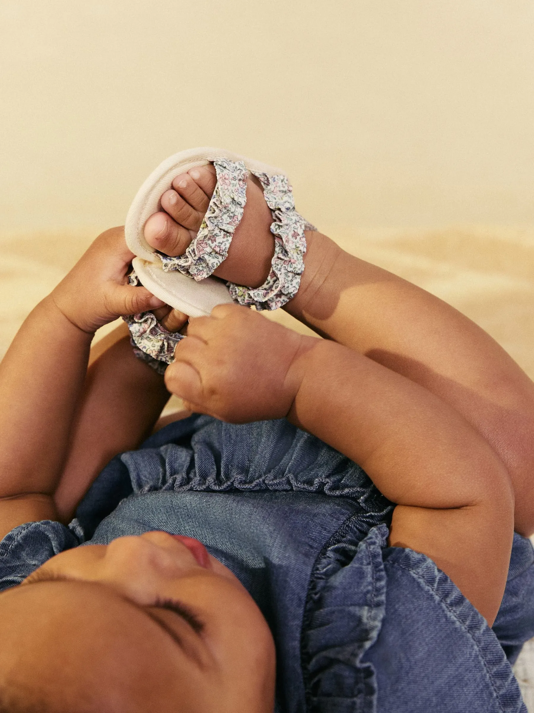 Multi Floral Baby Sandals (0-24mths)