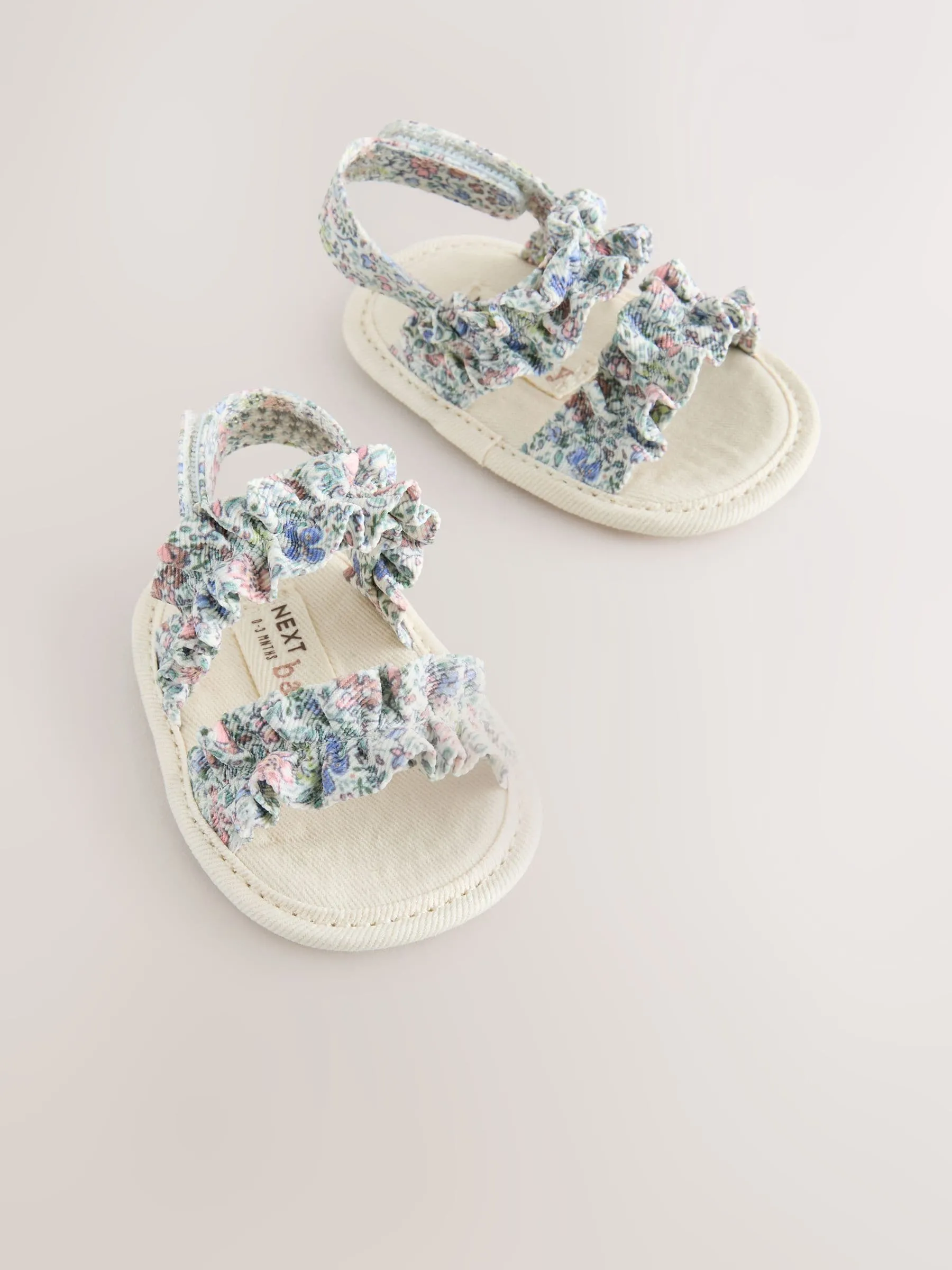 Multi Floral Baby Sandals (0-24mths)