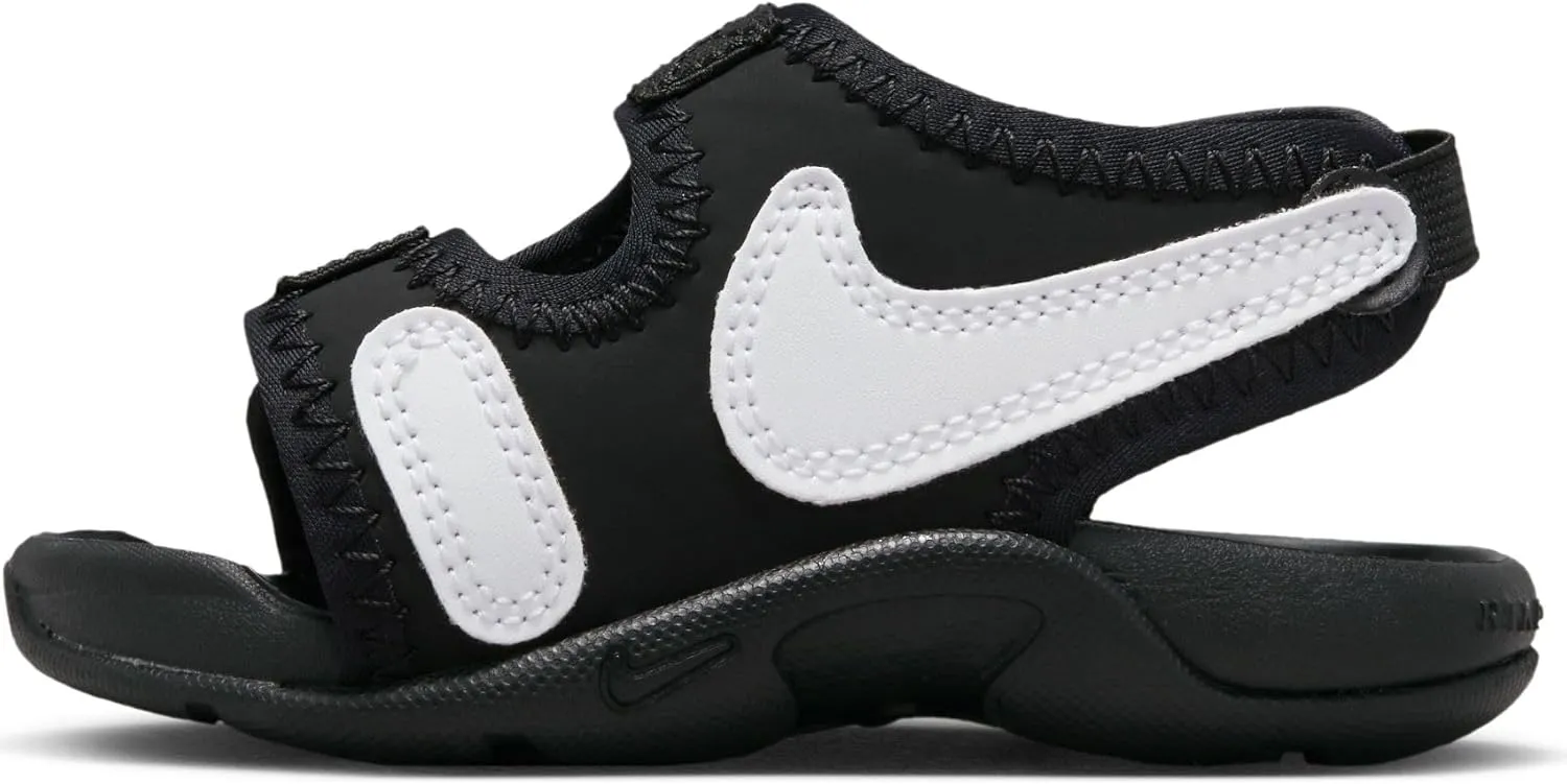 Nike Sunray Adjust 6 Baby/Toddler Slides (DR5709-002, BLACK/WHITE) Size 7