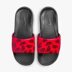 Nike Victori One "All Over Logo" Print Slides (Black/Red)(CN9678-601)