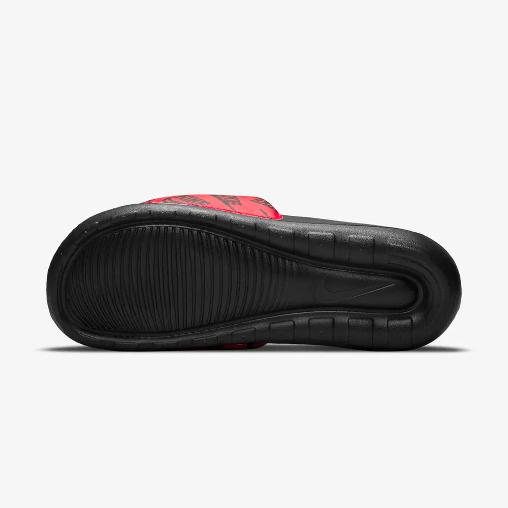 Nike Victori One "All Over Logo" Print Slides (Black/Red)(CN9678-601)