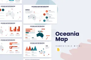 Oceania Map Google Slides Infographic Template