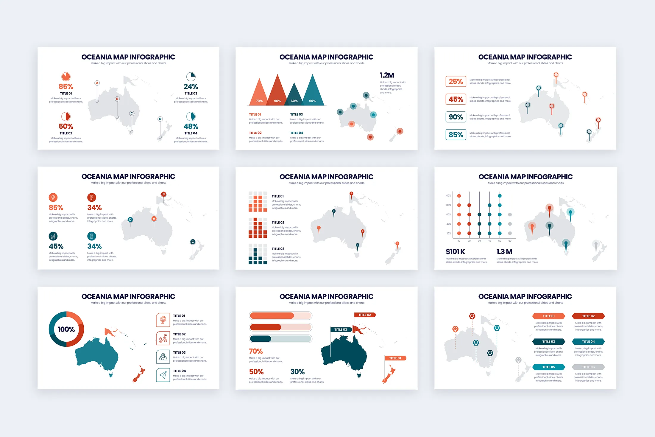 Oceania Map Google Slides Infographic Template