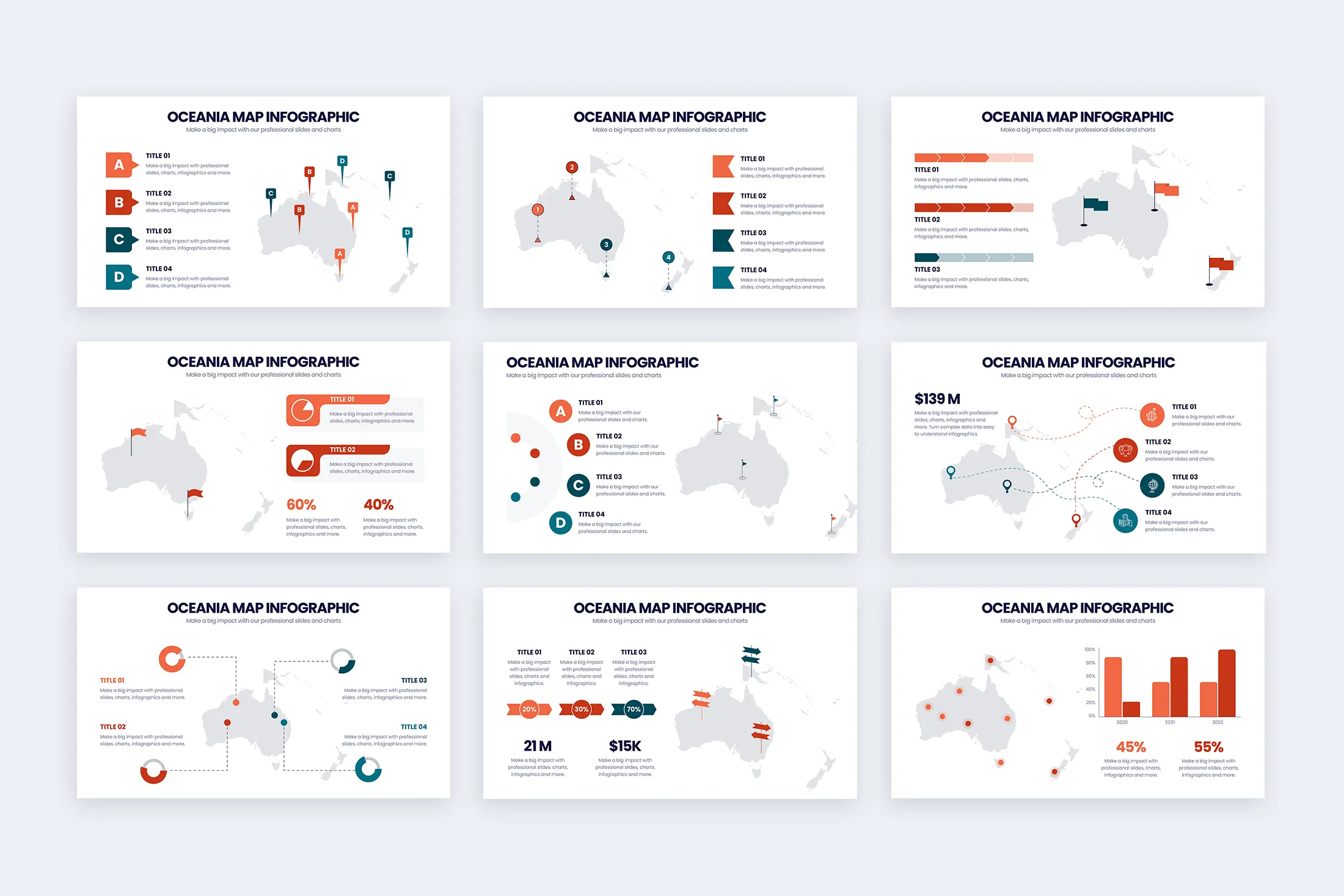 Oceania Map Google Slides Infographic Template