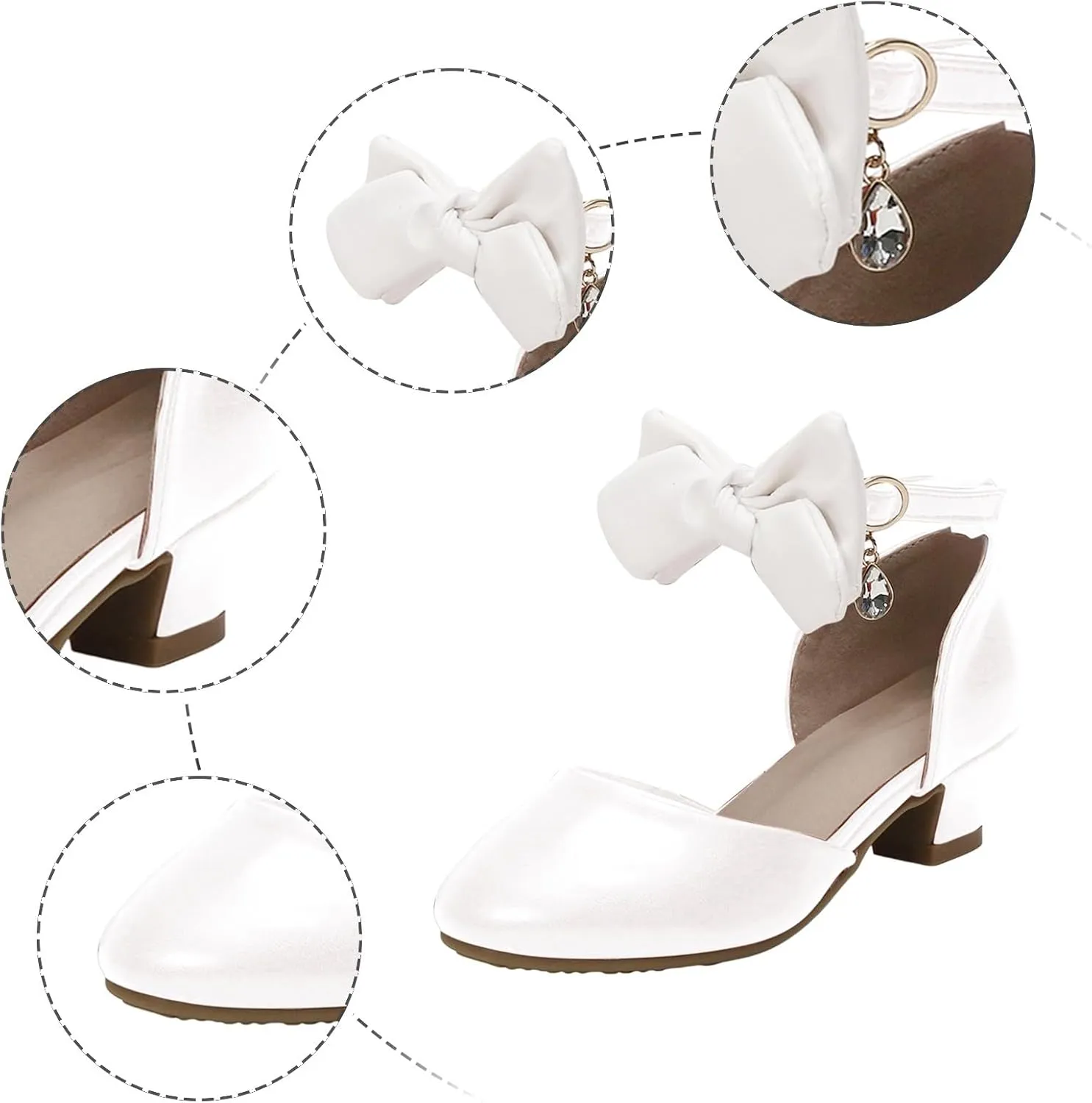 Open Toe Sandals Girls Princess Shoes Little Girl Hollow Bow Sandals Children Dance Performance Dress High Heels