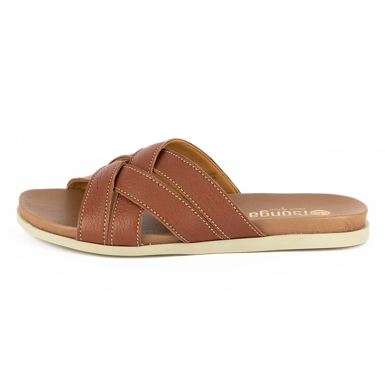 Phindiwe : Ladies Leather Sandal in Suede Cayak
