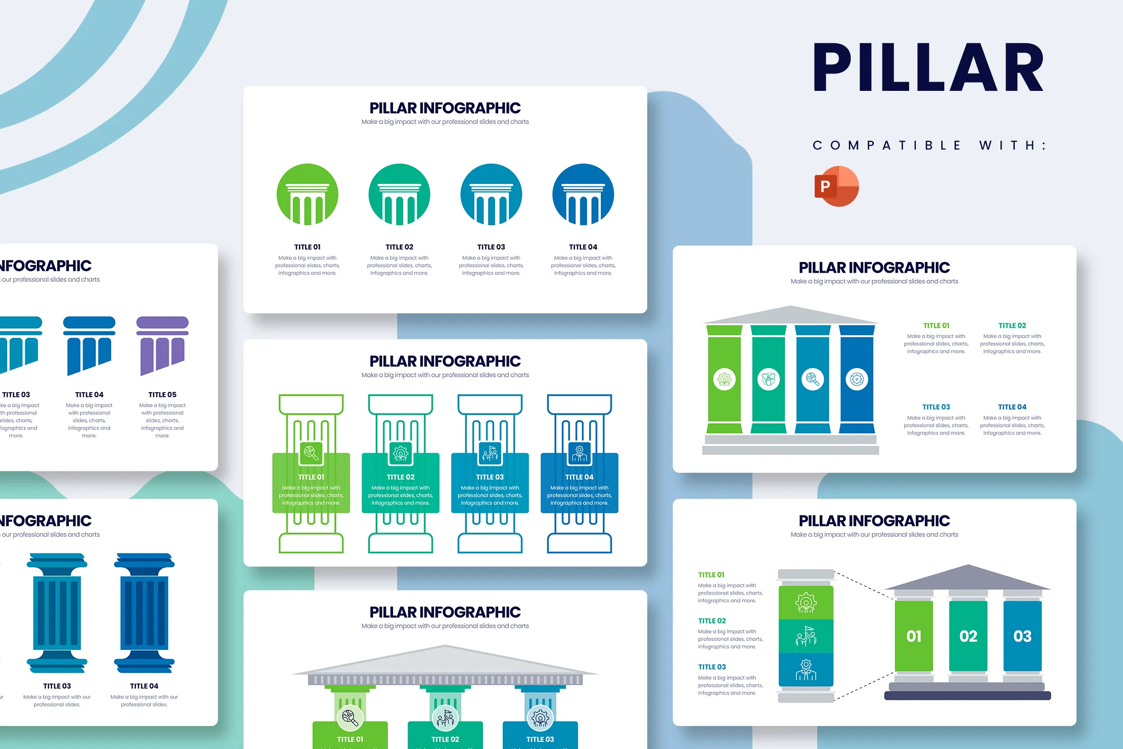 Pillar Powerpoint Infographic Template