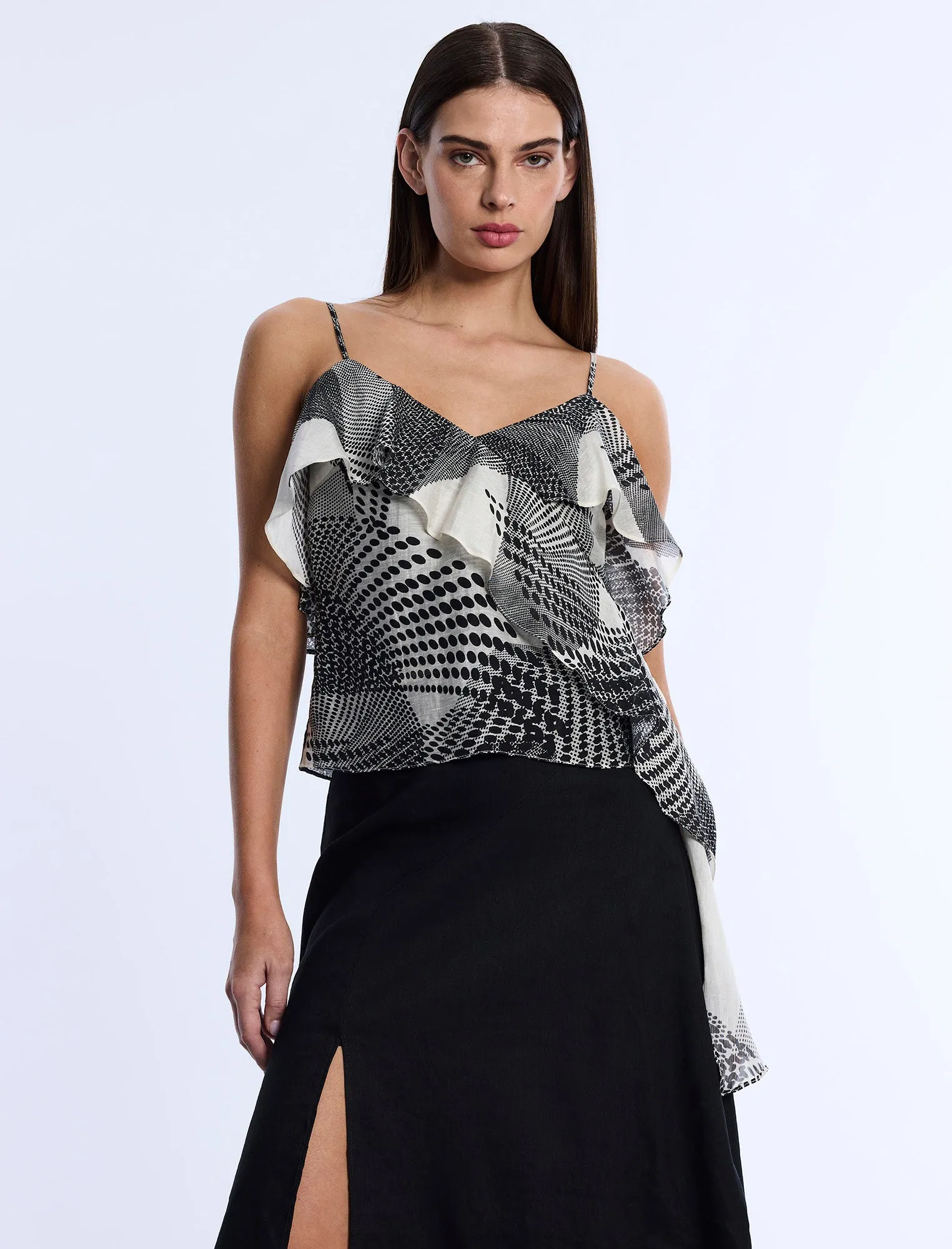 Printed Flounce Cami