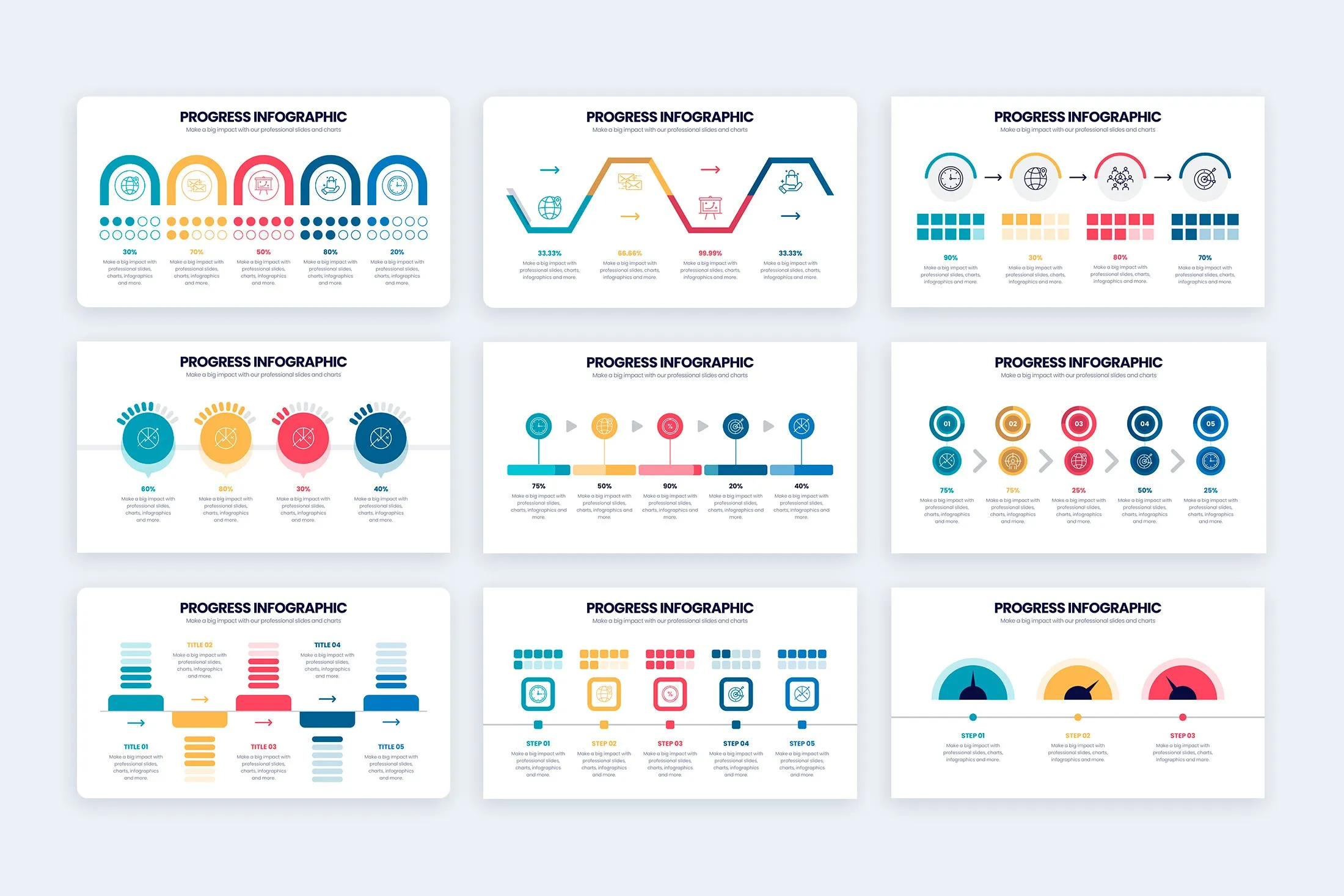 Progress Google Slides Infographic Template