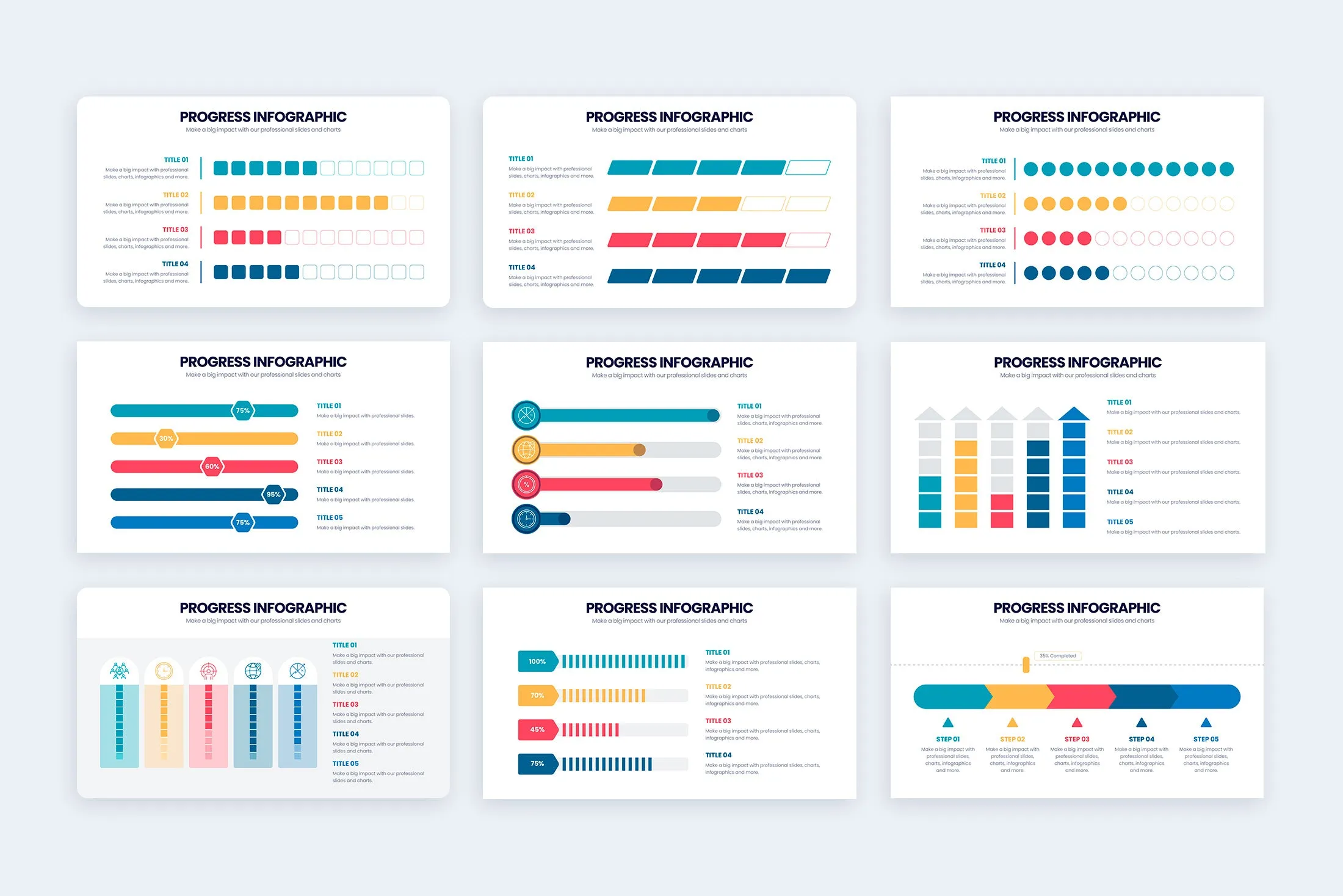 Progress Google Slides Infographic Template