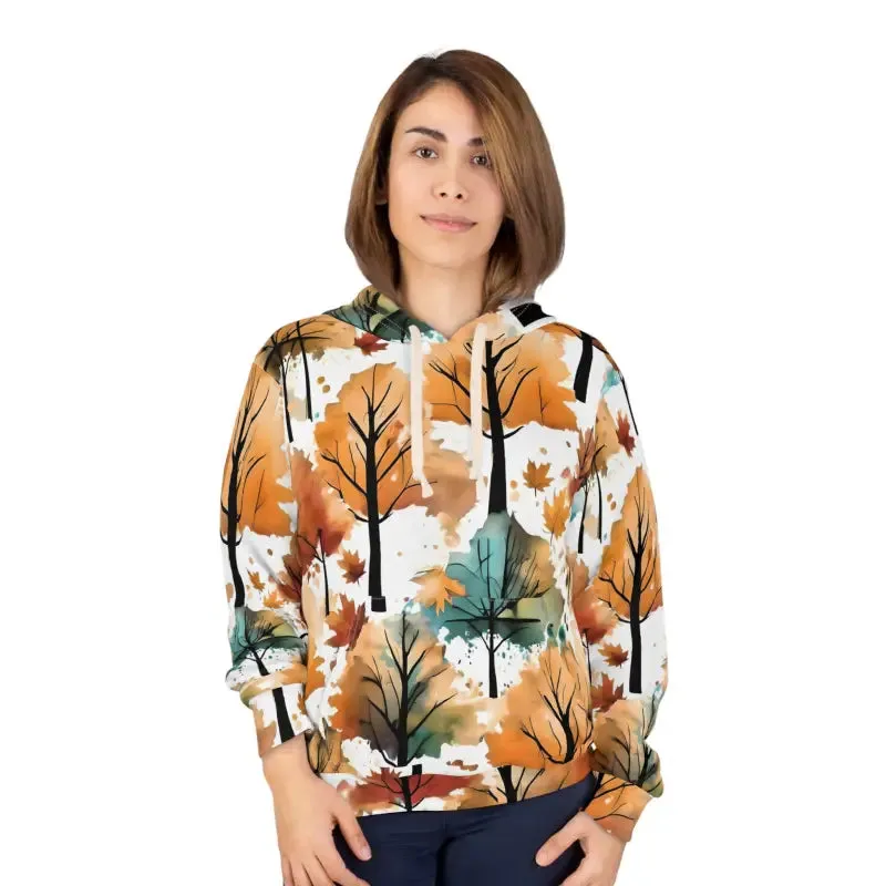 Pullover Hoodie for Fall Leaves in Cotton and Polyester