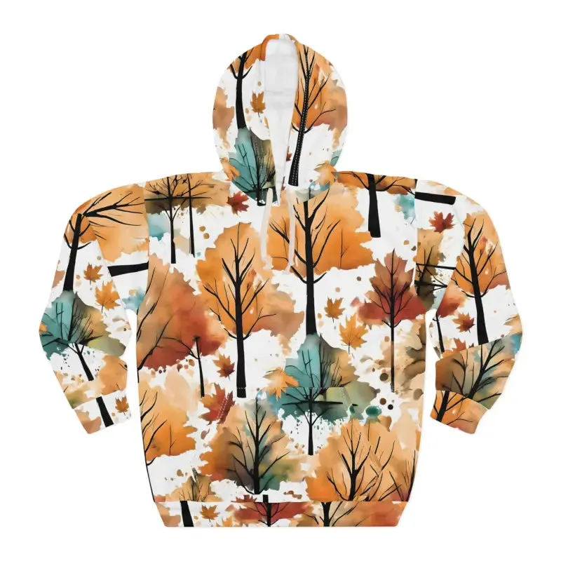 Pullover Hoodie for Fall Leaves in Cotton and Polyester