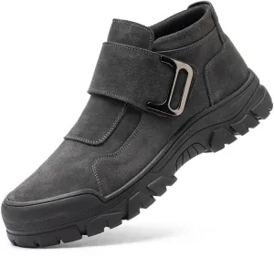 QINGCOMFACAI Steel Toe Shoes for Men Women Puncture Proof Non Slip Safety Work Shoes Comfortable Indestructible Construction Composite Toe Welder Boots