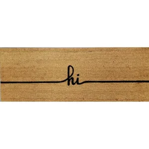 "Hi" Large Coir Double Door Mat