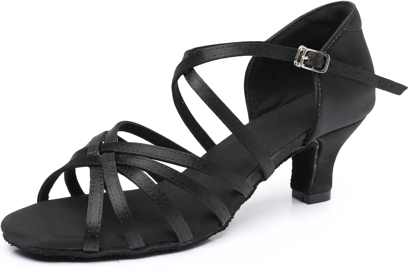 Rosefinch Professional-Grade Non-Slip Latin Dance Shoes for Women - Lightweight and Flexible Ballroom Dance Shoes for Students and Teachers