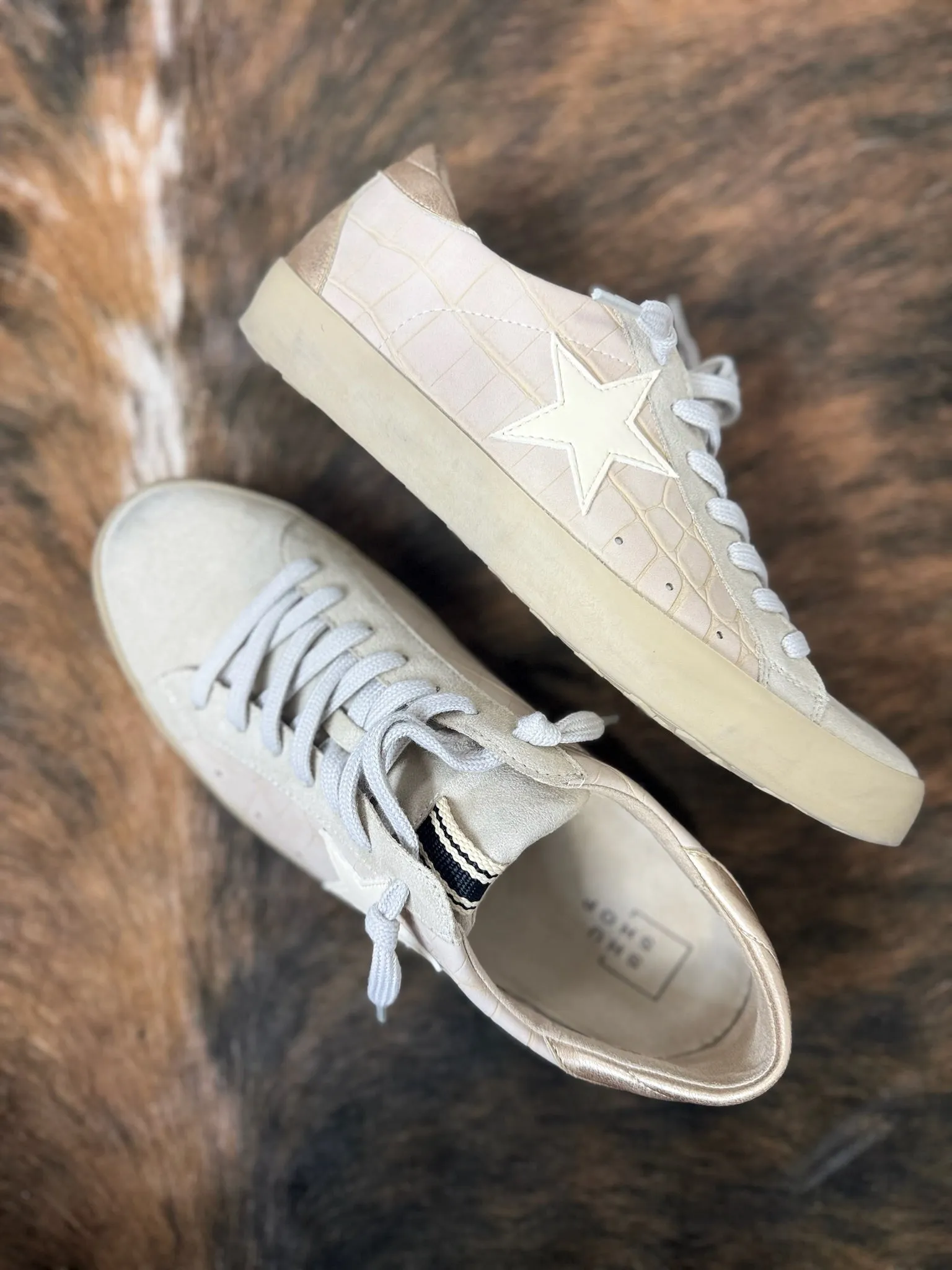 SALE* Paula Shu Shop Sneakers - SAND CROCO