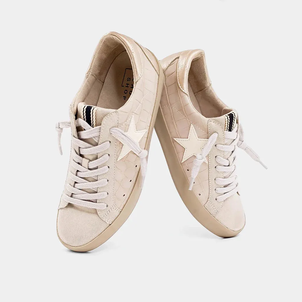 SALE* Paula Shu Shop Sneakers - SAND CROCO