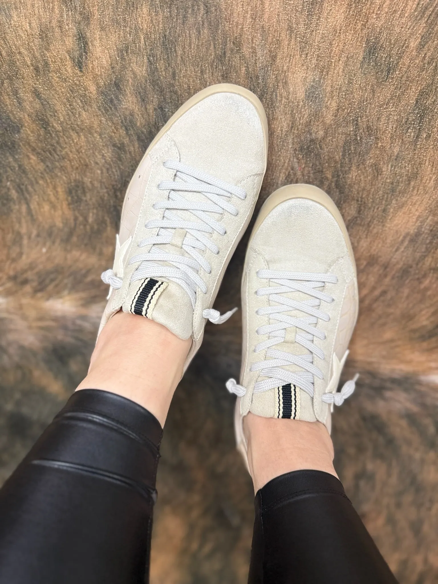 SALE* Paula Shu Shop Sneakers - SAND CROCO