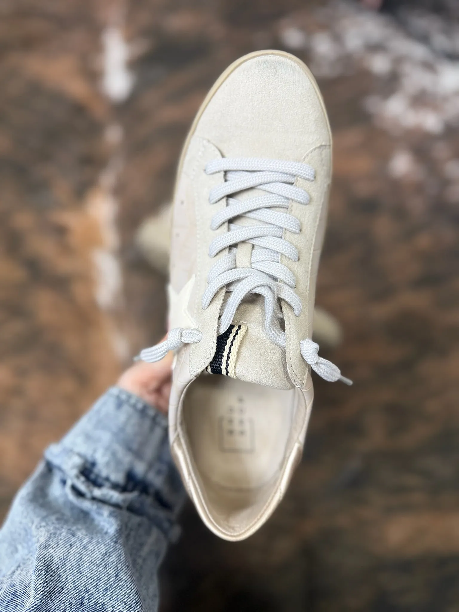 SALE* Paula Shu Shop Sneakers - SAND CROCO