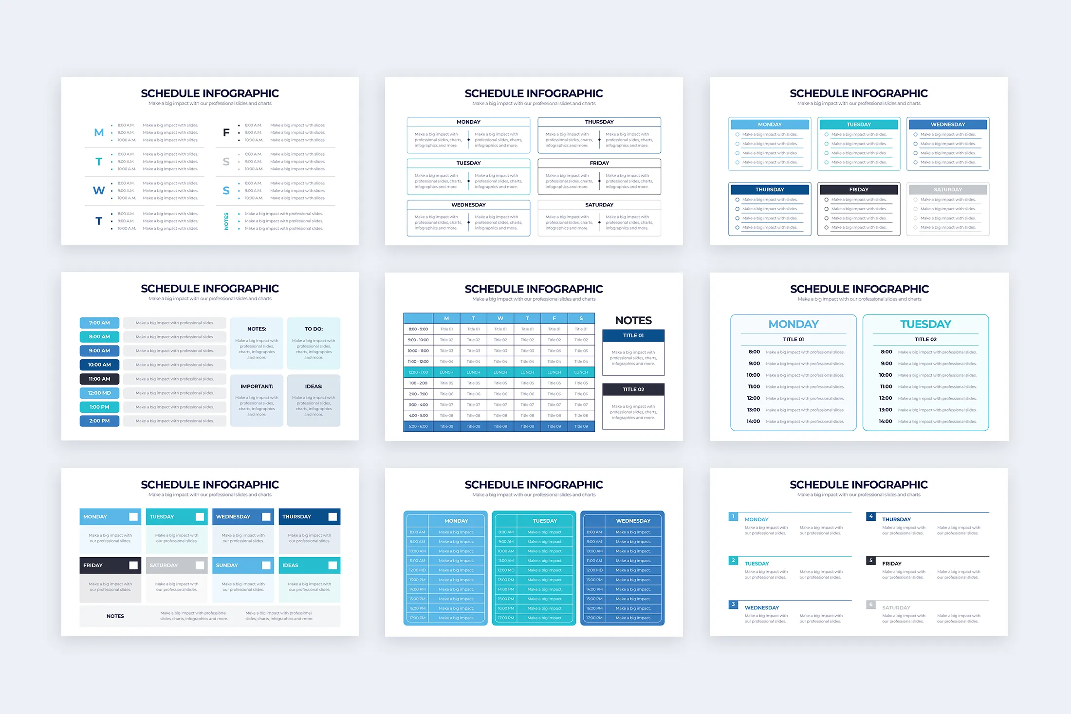 Schedule Infographic Google Slides Template