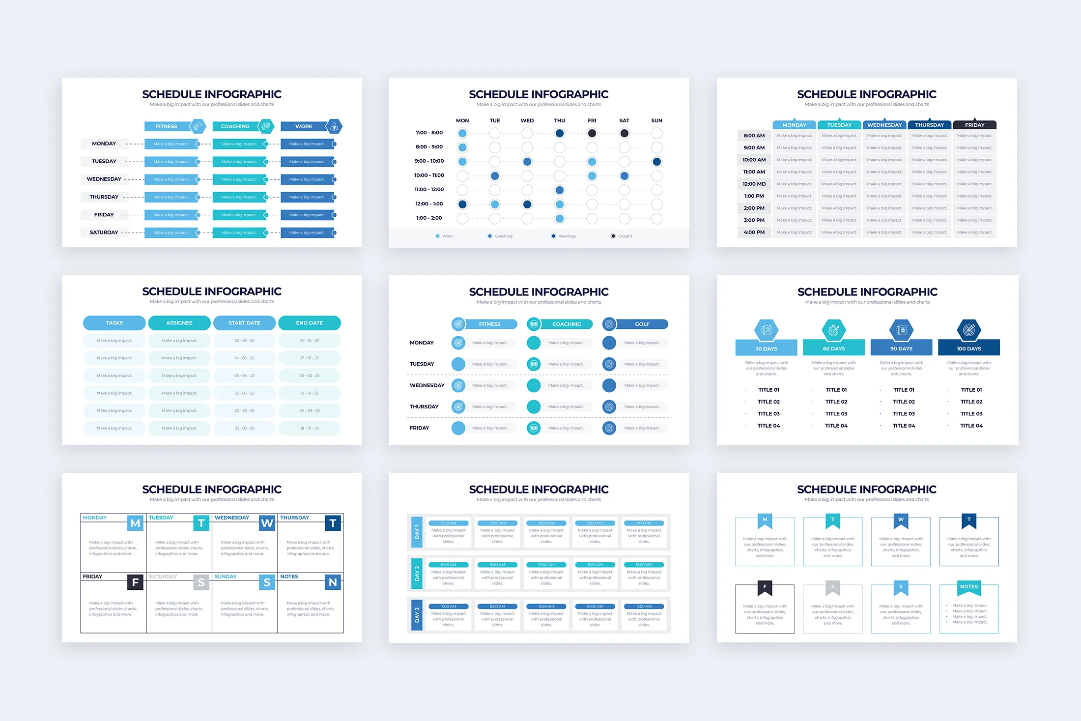 Schedule Infographic Google Slides Template