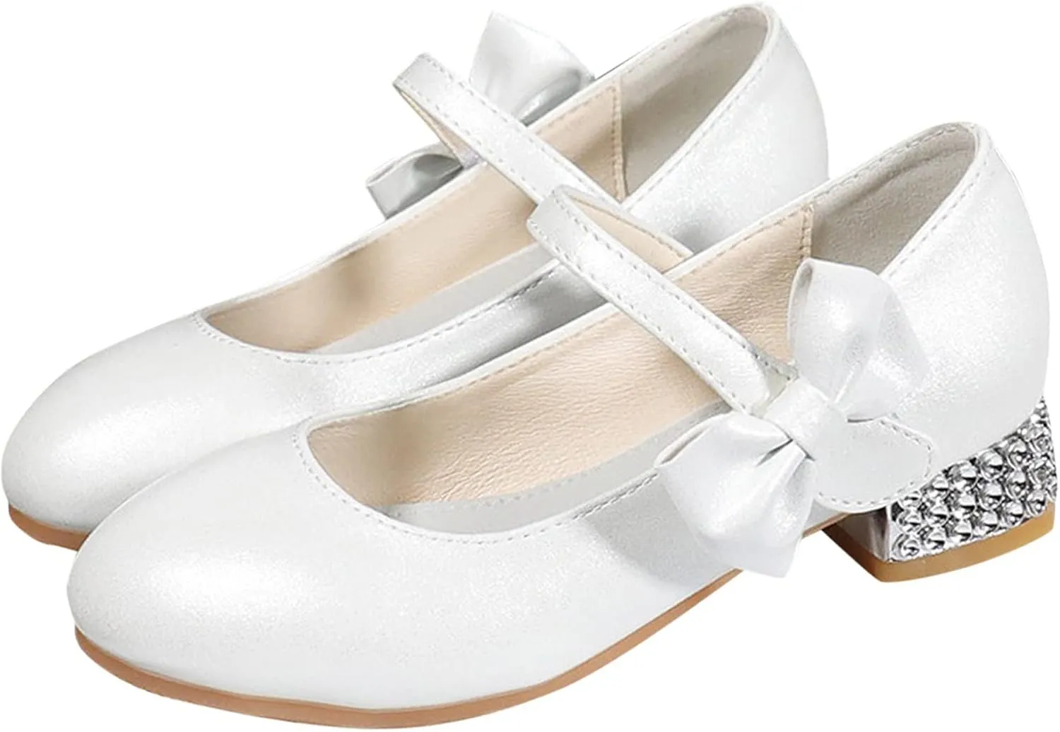 Shoes Low Heel Toddler Girls Dress Shoes Cute Bowknot Patent Mary Jane Flower Girls Wedding School Party Shoes