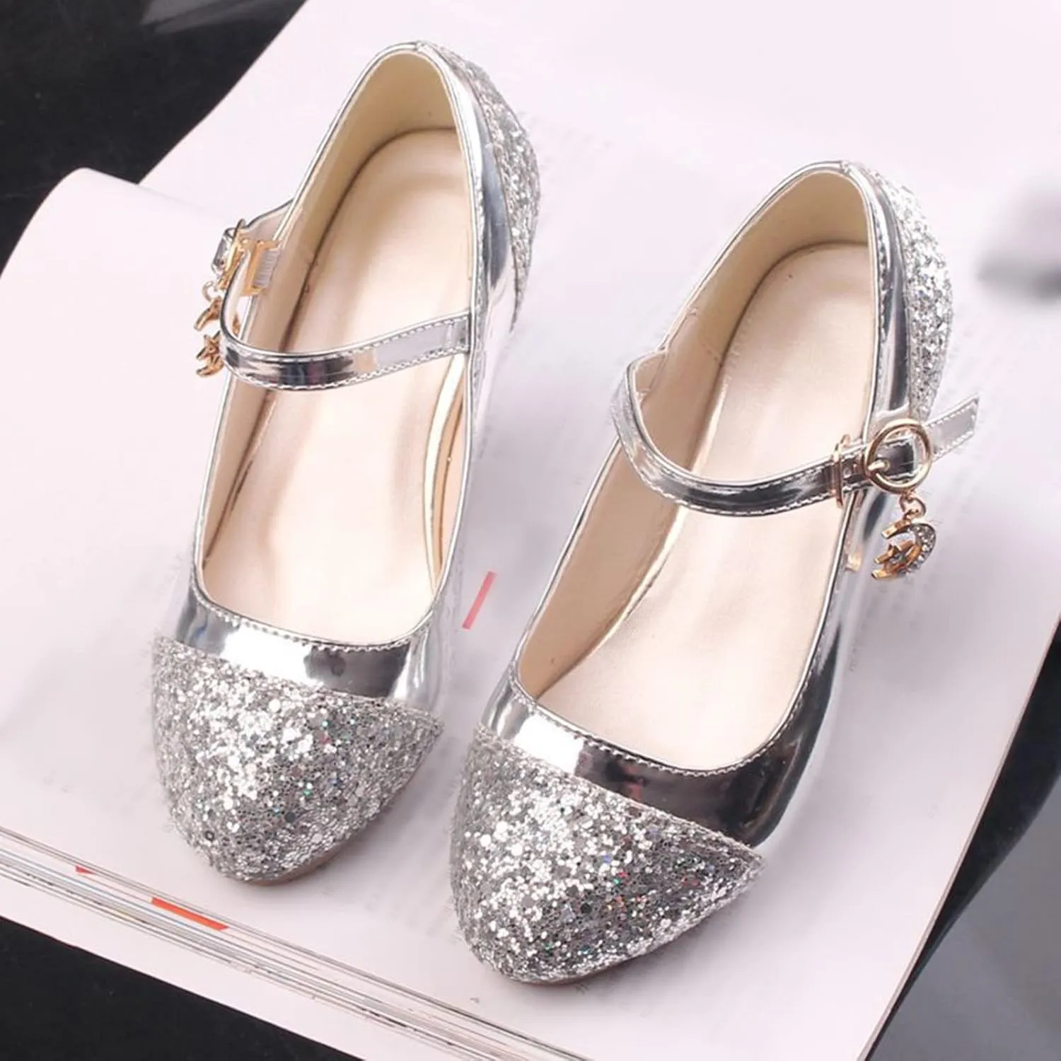 Sneaker Girls Size 12 Children Shoes High Heels Girls Princess Single Shoes Dress Shoes Performance Shoes Shoes Toddler