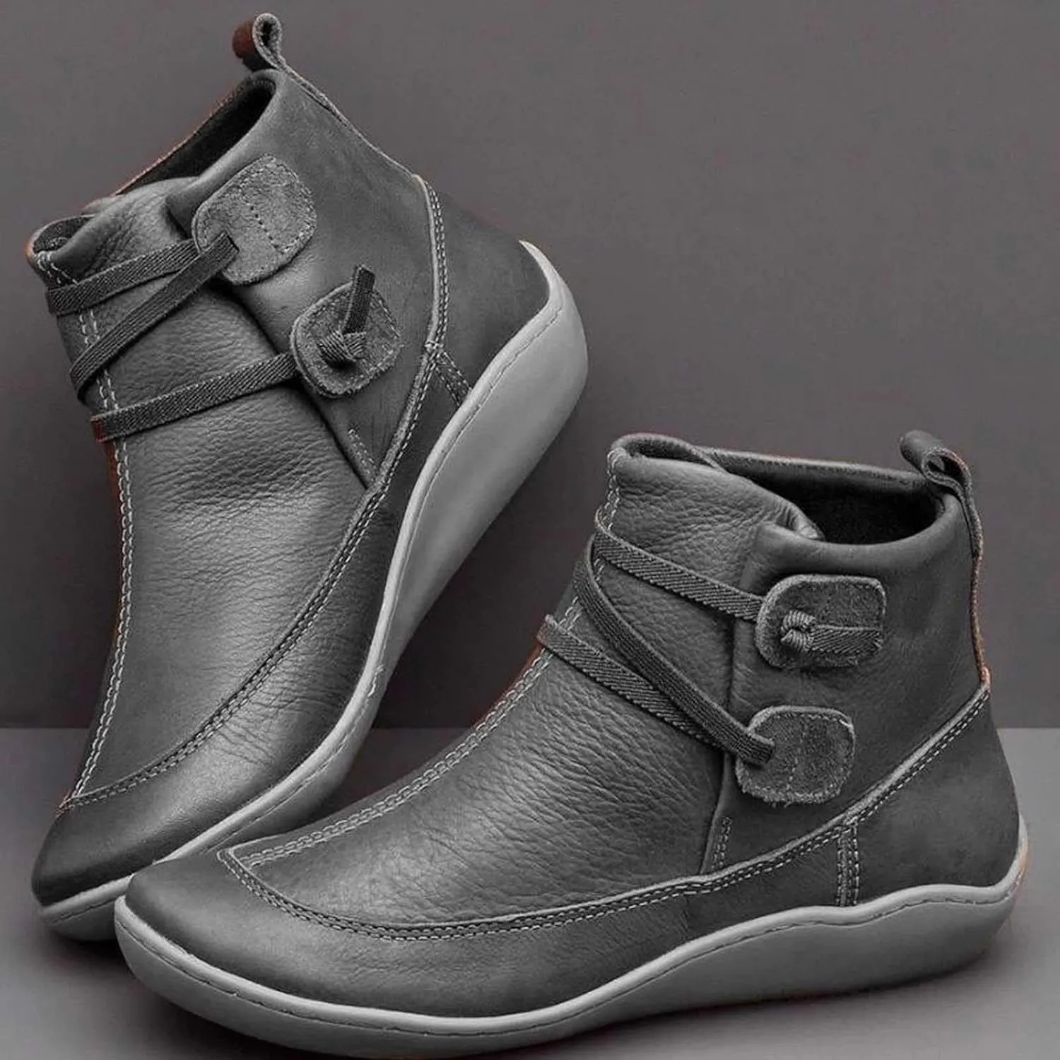 Snow Boots for Women Ankle Comfort Booties for Women Women's Boots Wide Width Boot Shoes for Women Closed Toe Indoor and Outdoor Pump Closed Toe Stacked Heel