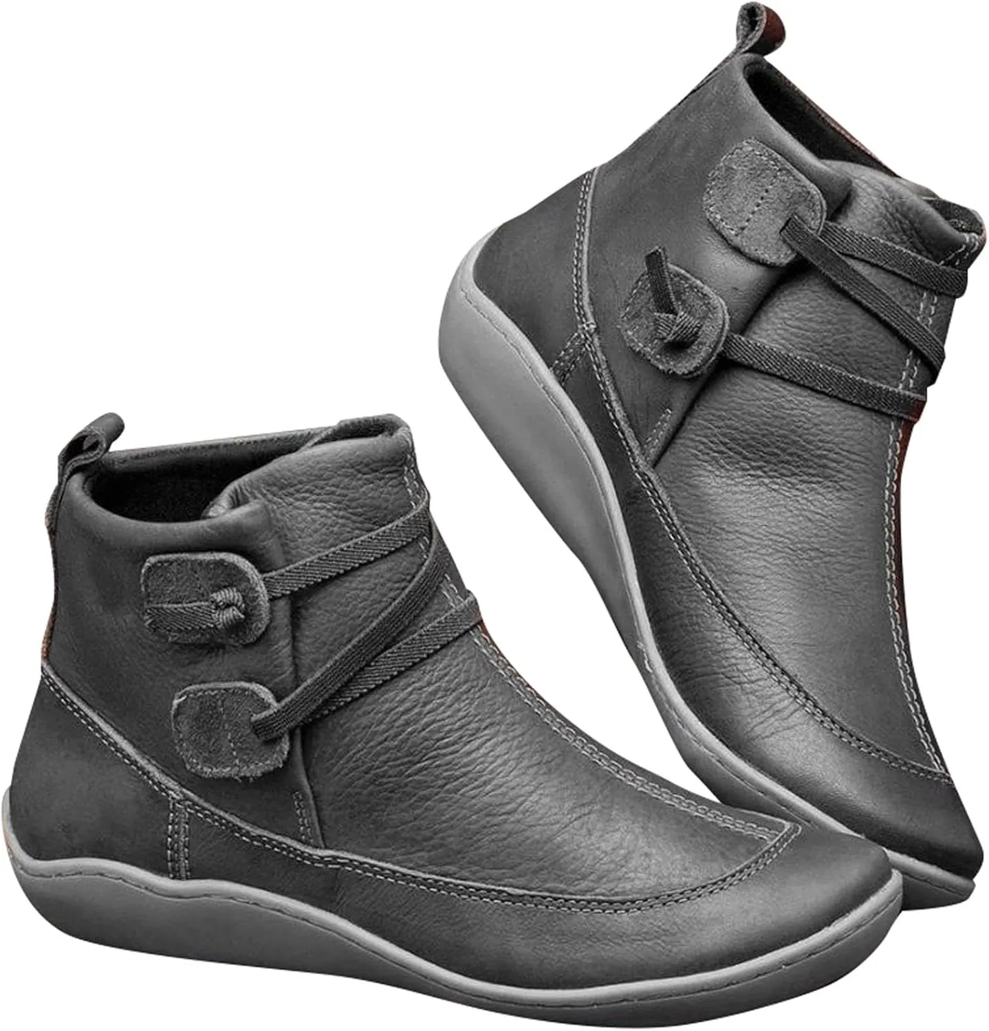 Snow Boots for Women Ankle Comfort Booties for Women Women's Boots Wide Width Boot Shoes for Women Closed Toe Indoor and Outdoor Pump Closed Toe Stacked Heel