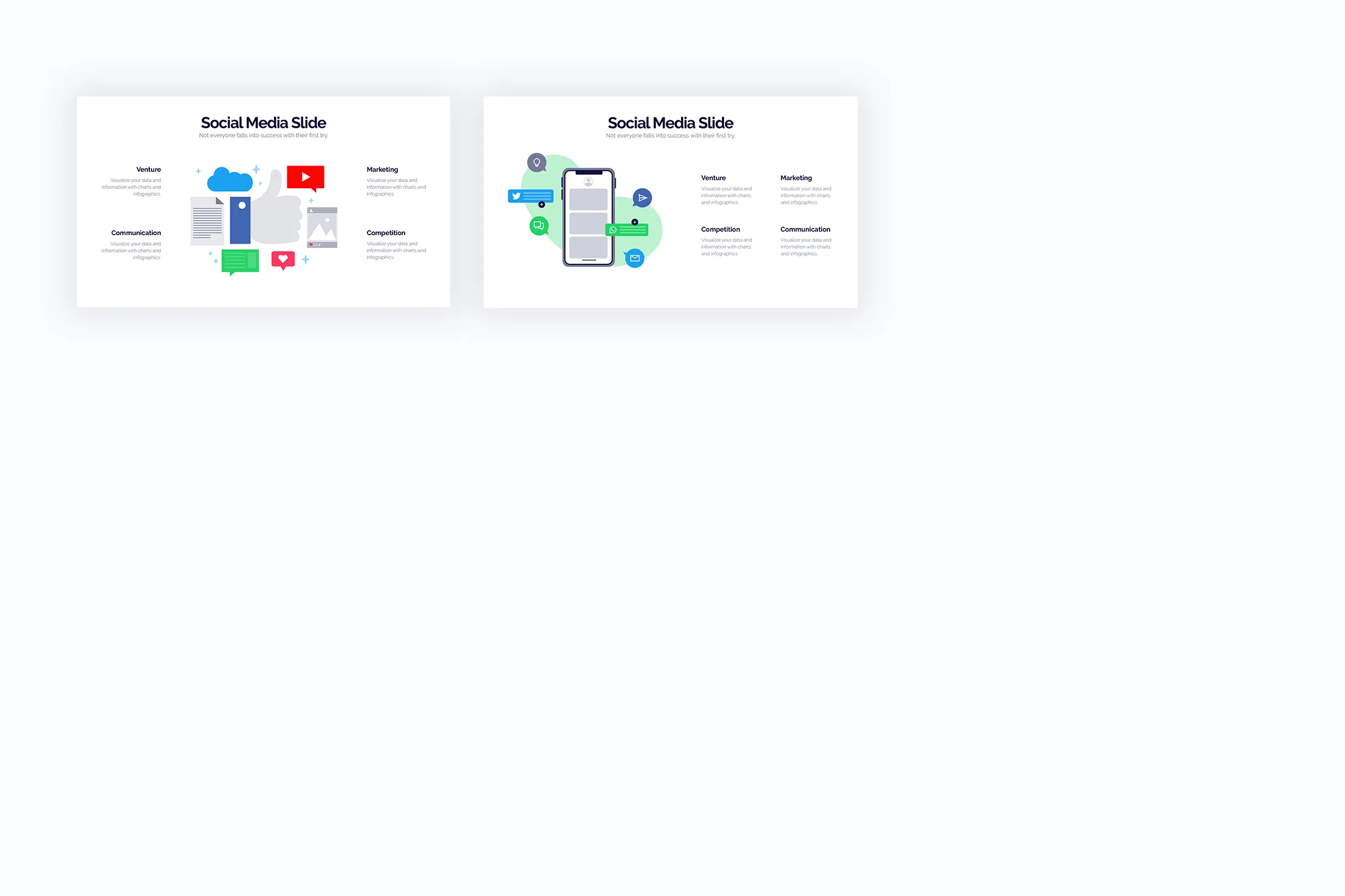 Social Media Google Slides Infographics