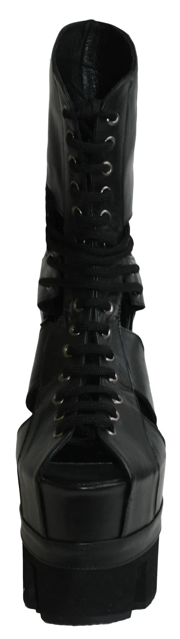Sport Lace-Up Wedge - Black